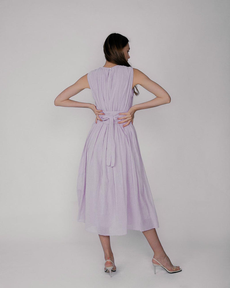 Lilac Grecian Maxi Dress