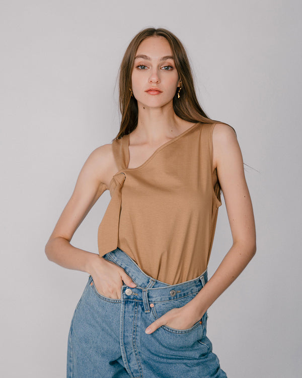 Tobacco Knotted Top