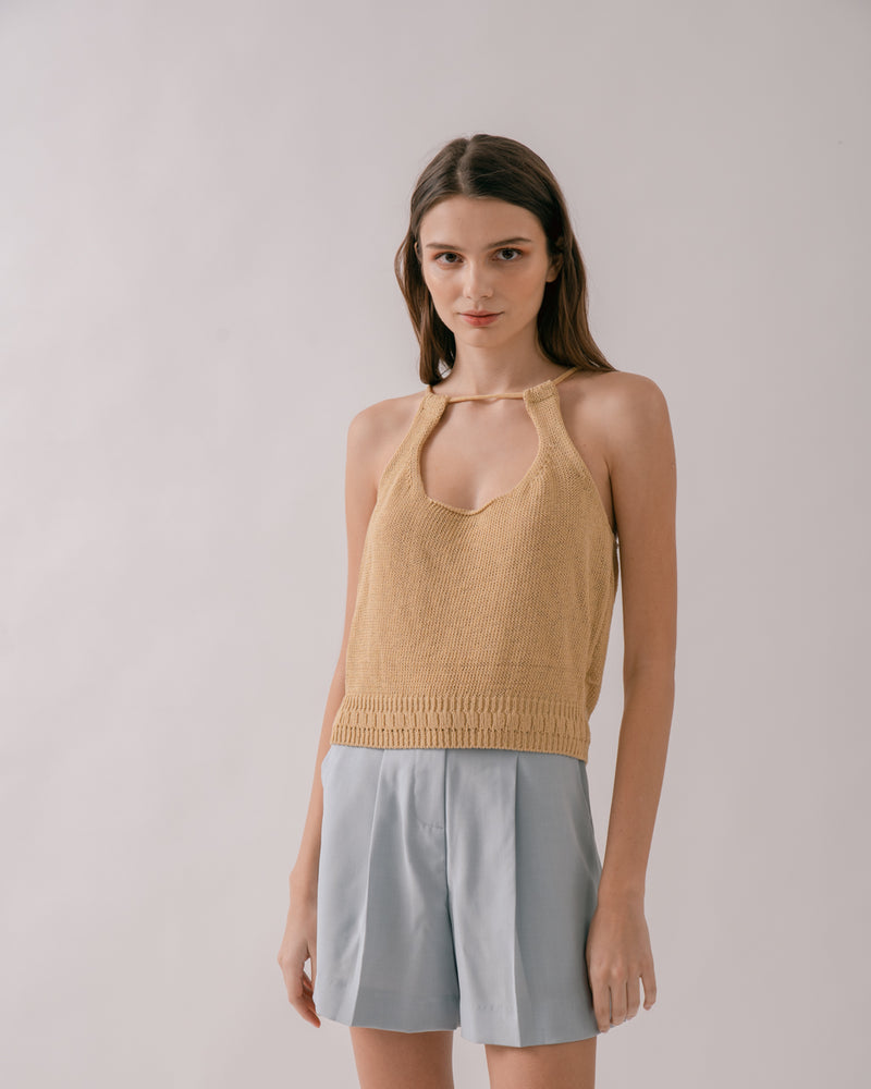 Maize Knit Cropped Top