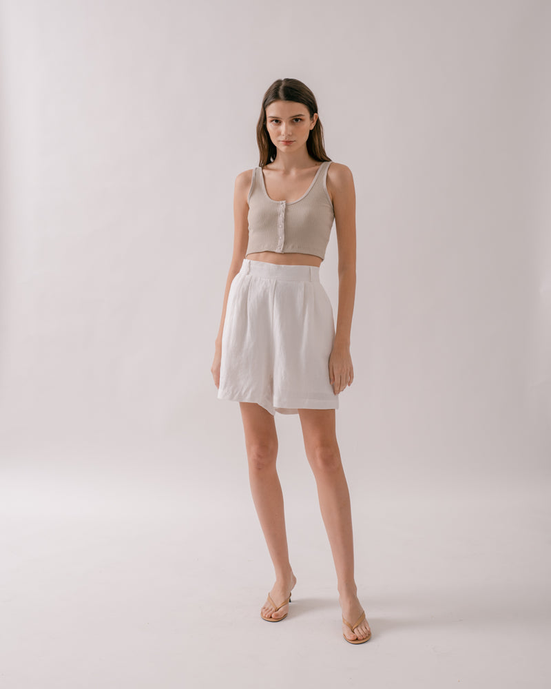 Oyster Cropped Tank Top